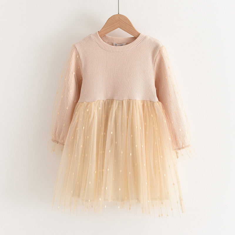 Toddler Girls Cotton Sweet Solid Dress - PrettyKid