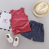Toddler Boy Emoji Pattern Vest & Plaid Shorts Children's Clothing - PrettyKid
