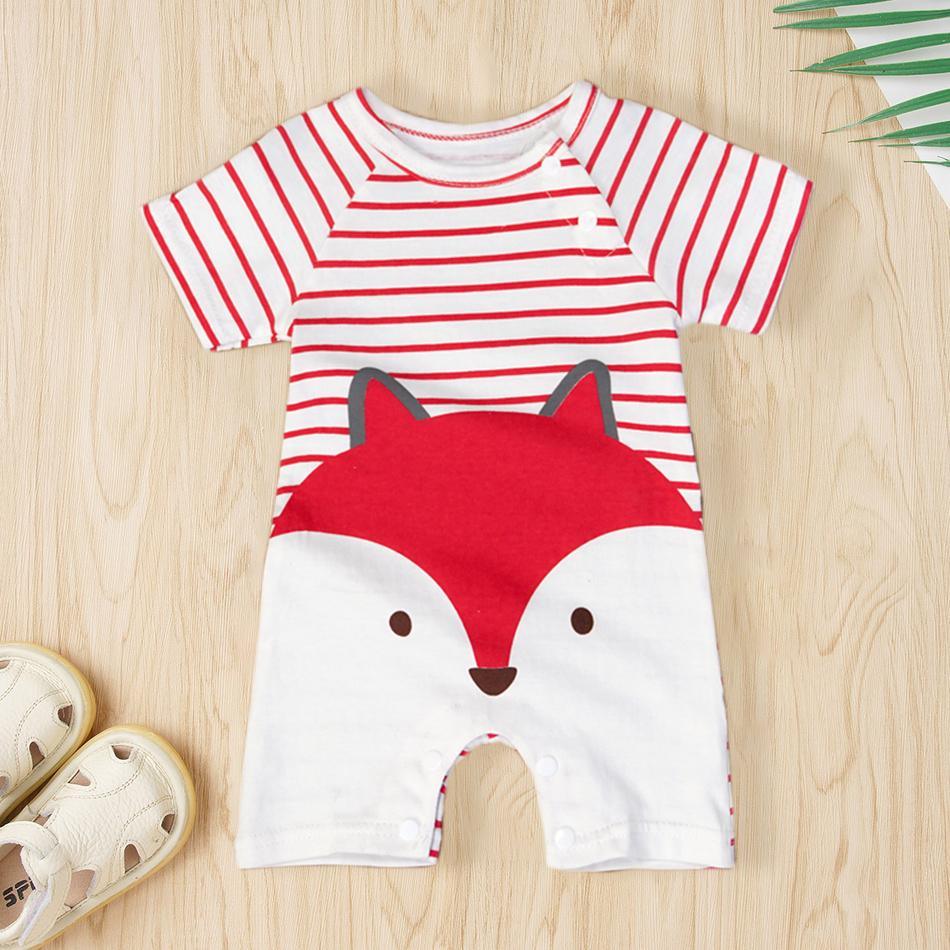 Fox Print Bodysuit for Baby Wholesale children's clothing - PrettyKid