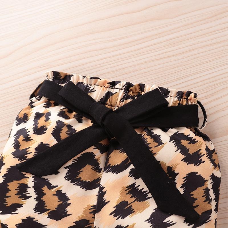 Heart Leopard Print Tank and Shorts Set Wholesale children's clothing - PrettyKid