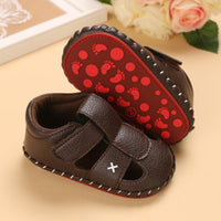 Baby Boy Geometric Pattern Velcro Strap Shoes - PrettyKid