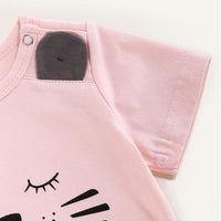 Cat Pattern Bodysuit for Baby Girl - PrettyKid