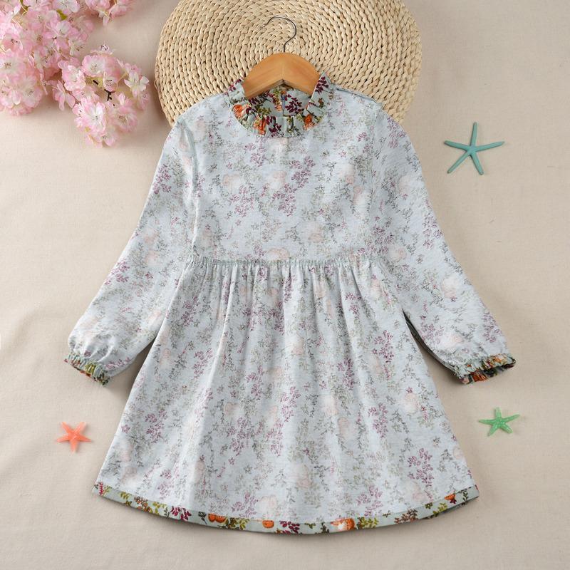 Ruffle Floral Pattern Dress for Toddler Girl - PrettyKid