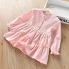 wholesale baby clothes manufacturers Toddler Girl Solid Color Long Sleeve Dress - PrettyKid