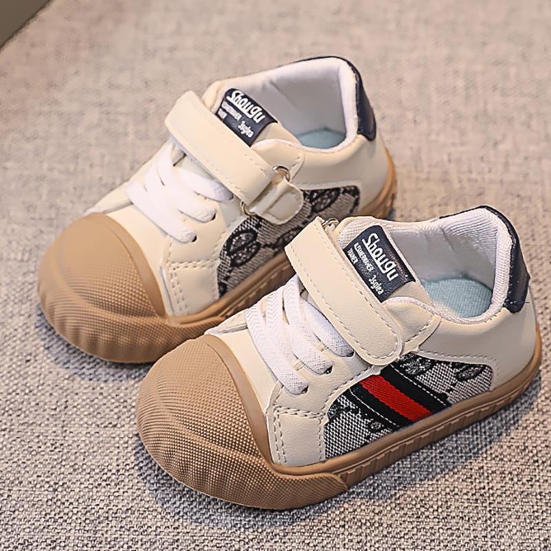 trendy kids wholesale clothing Toddler Boy Letter Pattern Velcro Canvas Shoes Wholesale - PrettyKid
