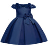4-12years Children's Clothing Bow-Neck Dress Satin Girl Princess Dress Children's Performance Clothing - PrettyKid