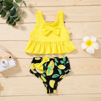 Baby Girl Pineapple Pattern Cute Swimsuit Children's Clothing - PrettyKid