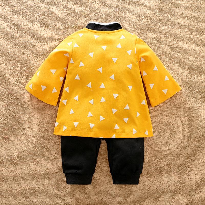 Baby Boys Girls Halloween Demon Slayer Cosplay Long Sleeve Jumpsuit - PrettyKid