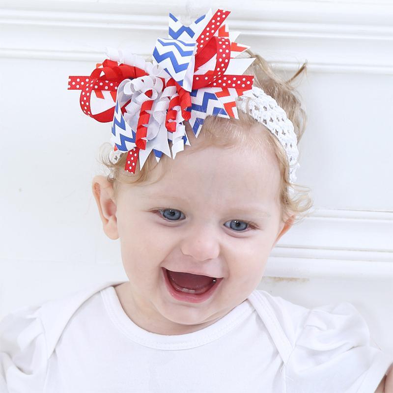 Independence Day Bow Headband - PrettyKid