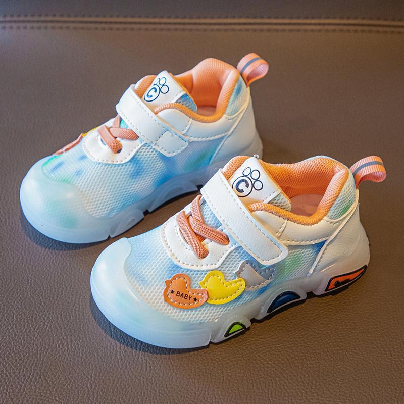 wholesale childrens clothing online Toddler Girl Heart-shape Print Velcro Sport Shoes Wholesale - PrettyKid