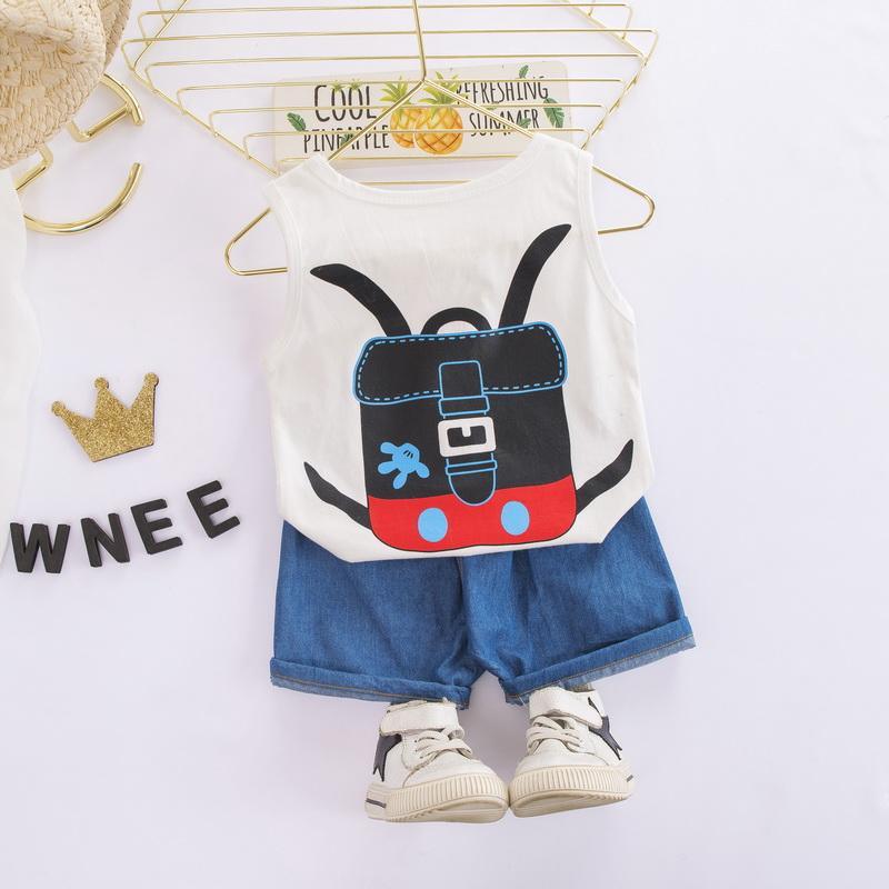 2-piece Cartoon Design Vest & Shorts for Children Boy - PrettyKid