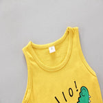 2-piece Dinosaur Pattern Vest & Shorts for Children Boy - PrettyKid