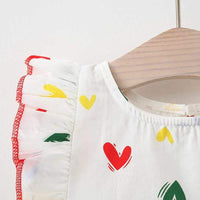 Baby Girl Heart-shaped Pattern Vest Dress Children's Clothing - PrettyKid