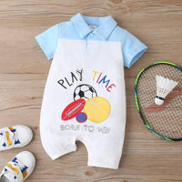 Baby Animal Pattern Summer Bodysuit - PrettyKid