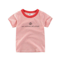 Grow Boy Bee Pattern Striped T-shirt - PrettyKid