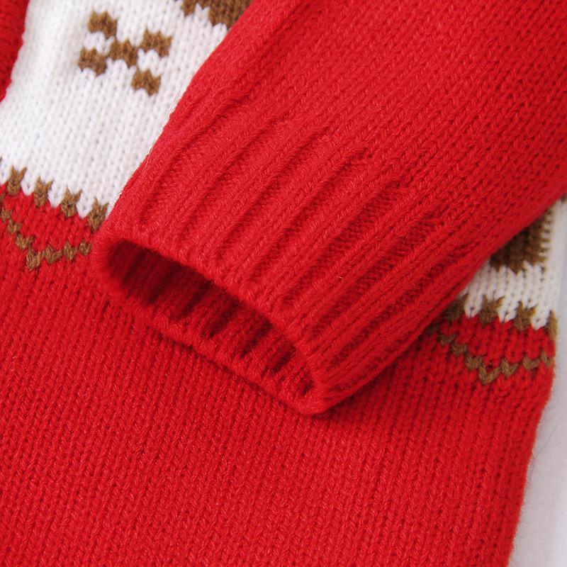 Christmas Card Deer Knit Jumpsuit for Baby Boy - PrettyKid