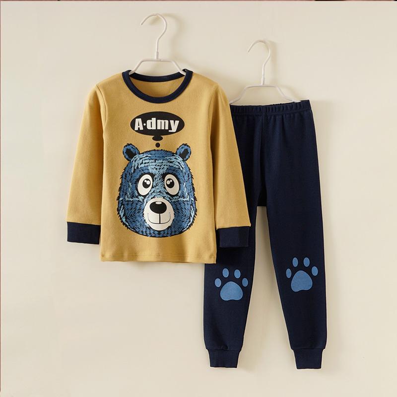 2-piece Bear Pattern Pajamas Sets for Toddler Boy Wholesale Children's Clothing - PrettyKid