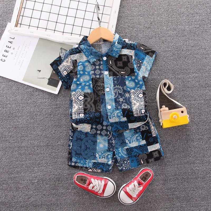 Toddler Boy Boho Shirt Suit Children's Clothing - PrettyKid