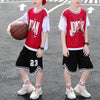 Kid Boy Sports Contrast Color Top & Shorts - PrettyKid