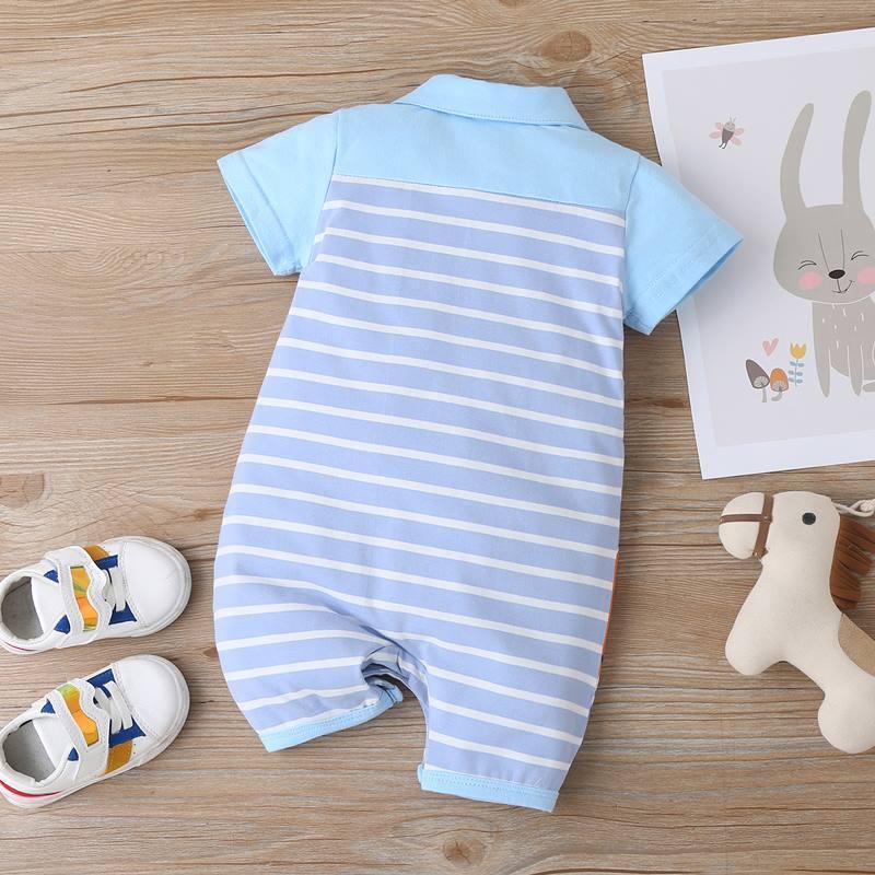 Baby Animal Pattern Summer Bodysuit - PrettyKid