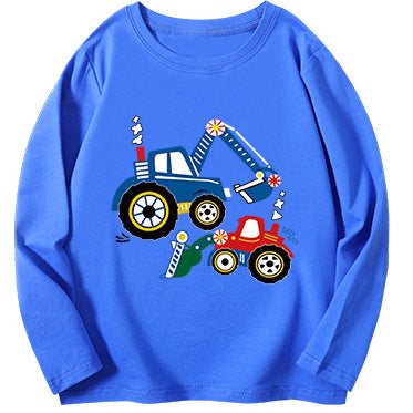 Boys Crew Neck Car Pattern T-Shirt Wholesale Trendy Kids Clothing - PrettyKid