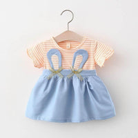 Baby Girl Rabbit Pattern Summer Dress Wholesale Children's Clothing - PrettyKid