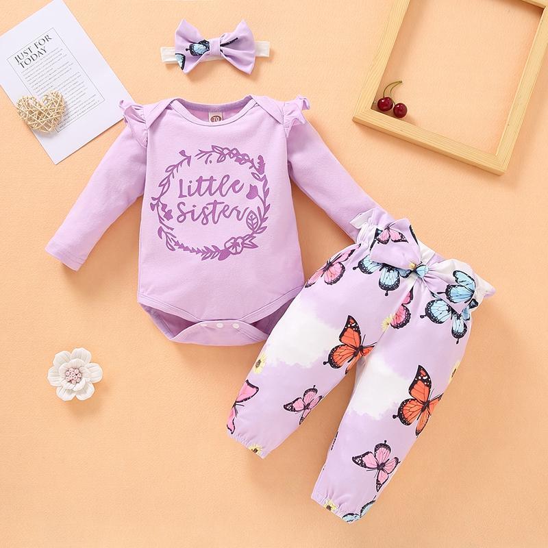 3-piece Headband & Pants & Romper for Baby Girl - PrettyKid