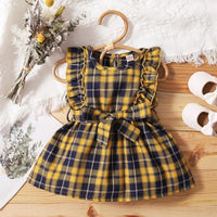 Baby Girl Plaid Ruffle Dress - PrettyKid