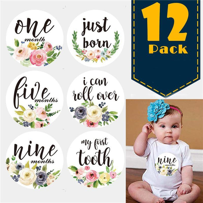 5PCS Baby Growth Memorial Month Sticker - PrettyKid