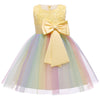 3-9Y Kid Girls Flower Bow Mesh Party Dresses Wholesale Kids Boutique Clothing - PrettyKid
