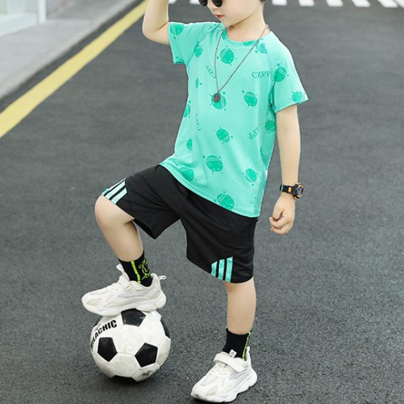 Boy Breathable Quick-drying T-shirt & Shorts - PrettyKid
