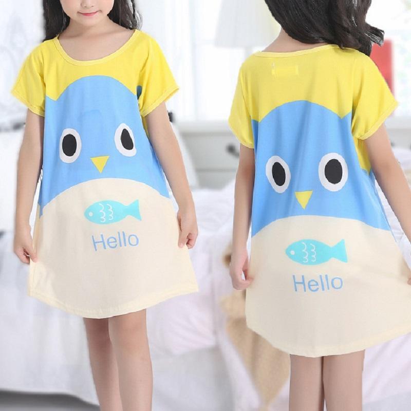 Cartoon Design Pajamas Dress for Girl - PrettyKid