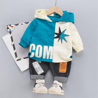 2-piece Letter Pattern Hoodie & Pants for Children Boy - PrettyKid