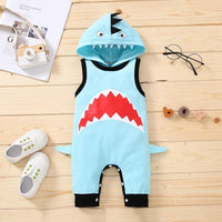 Baby Boy Shark Pattern Jumpsuit - PrettyKid