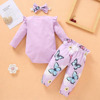 3-piece Headband & Pants & Romper for Baby Girl - PrettyKid