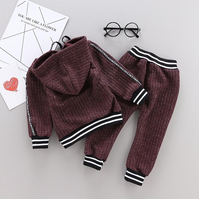 2-piece Stripe Hoodie and Pants Set(No Shoes) - PrettyKid