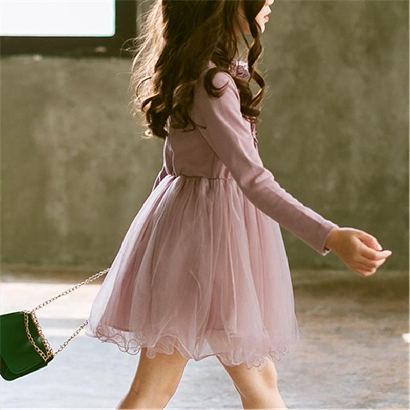 Solid Ruffle Tulle Dress for Girl - PrettyKid