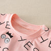 Letter Pattern Bodysuit for Baby - PrettyKid