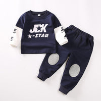 2-piece Letter Pattern Sweatshirts & Pants for Children Boy - PrettyKid