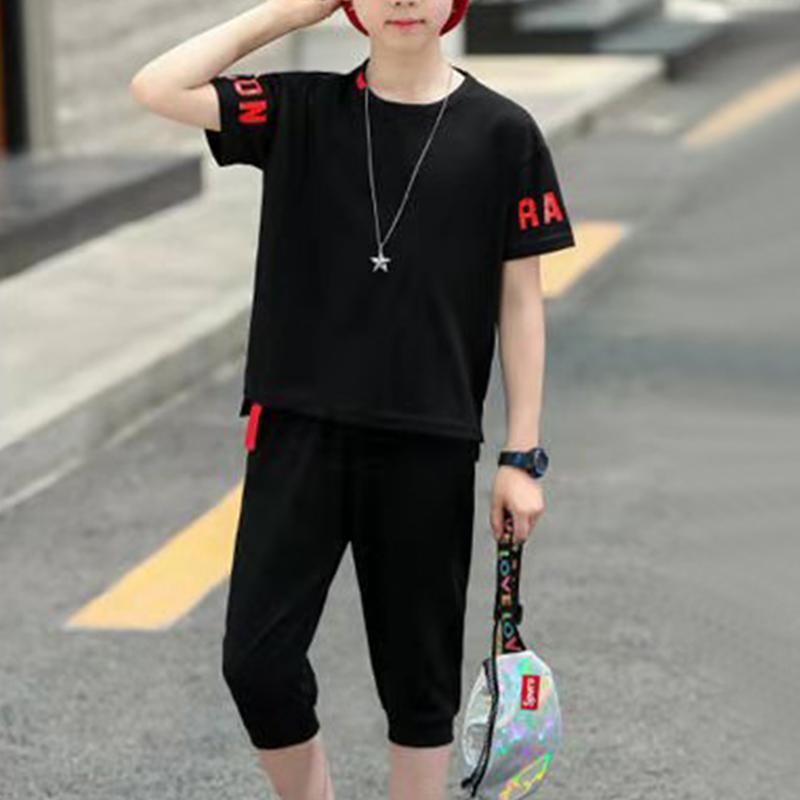 Kid Boy Letter Top & Shorts - PrettyKid