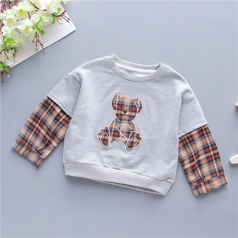 Bear Pattern Sweatshirts for Toddler Boy Wholesale Children's Clothing - PrettyKid