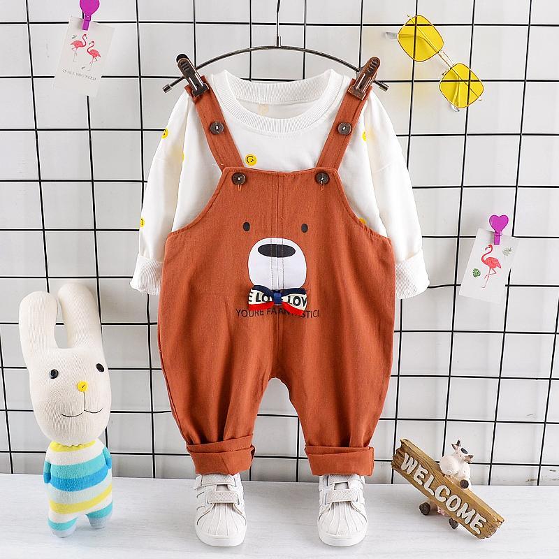 2-piece Sweatshirts & Bear Pattern Pants for Children Boy - PrettyKid