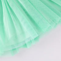 Girls Lapel Flying Sleeve Splicing Tulle Dress Toddler clothes Wholesale in bulk - PrettyKid