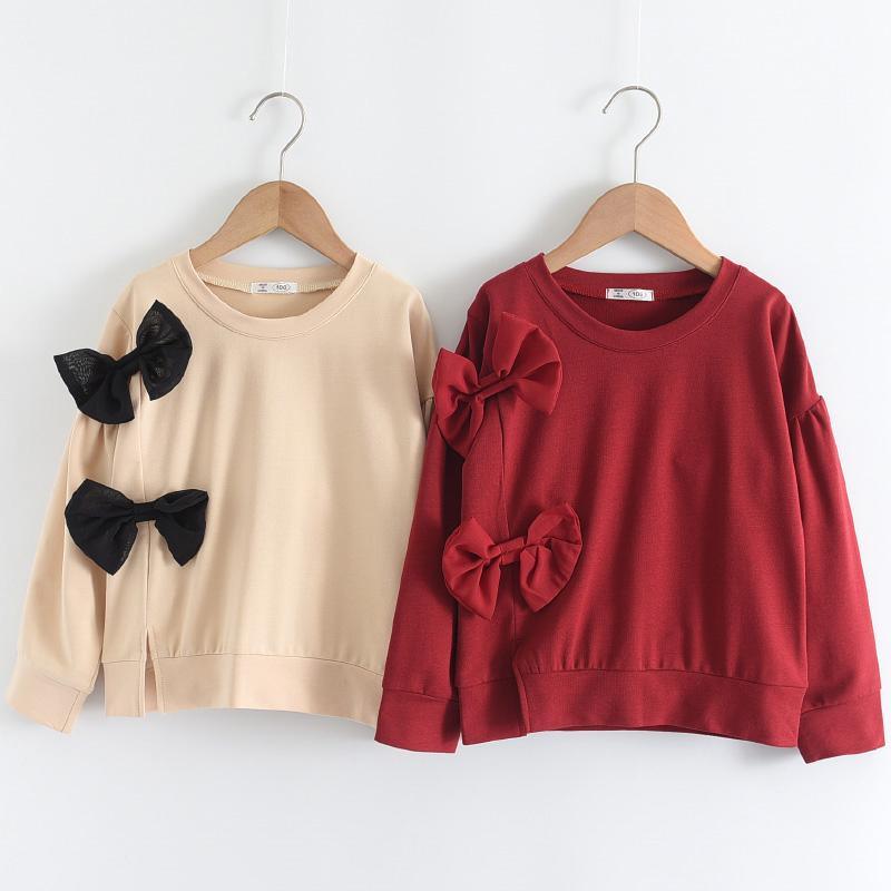 Bowknot Sweatshirt for Toddler Girl - PrettyKid