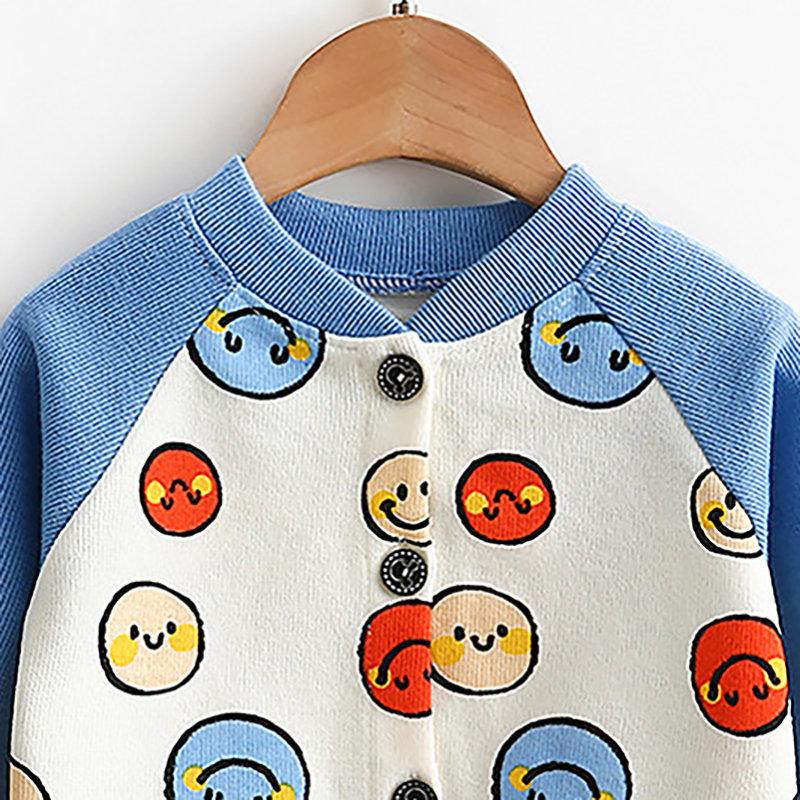 Smiley Pattern Coat for Children Boy - PrettyKid