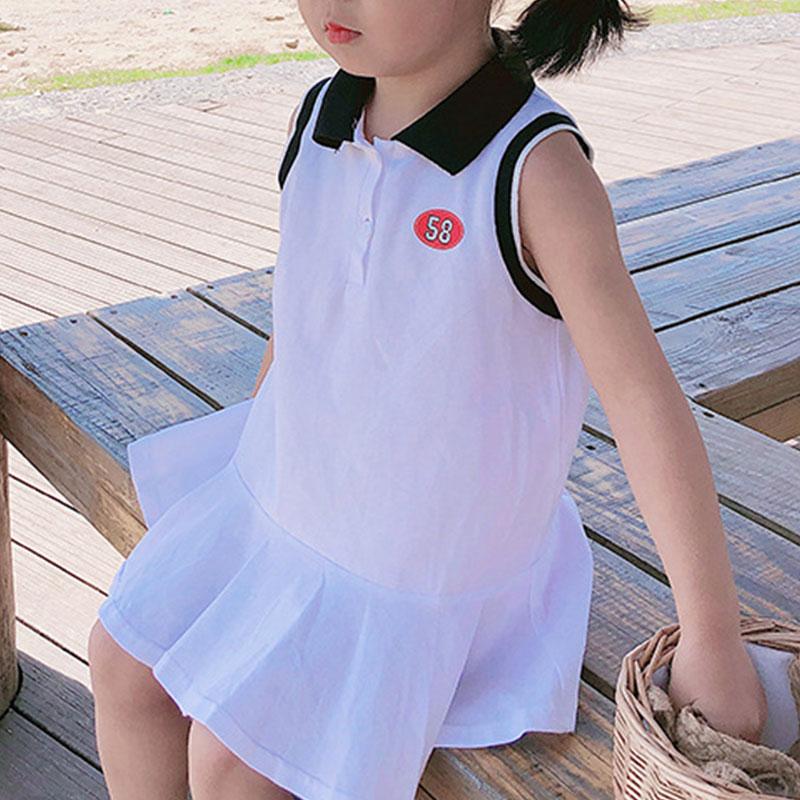 Toddler Girl Sporty Sleeveless Dress - PrettyKid
