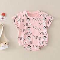 Letter Pattern Bodysuit for Baby - PrettyKid