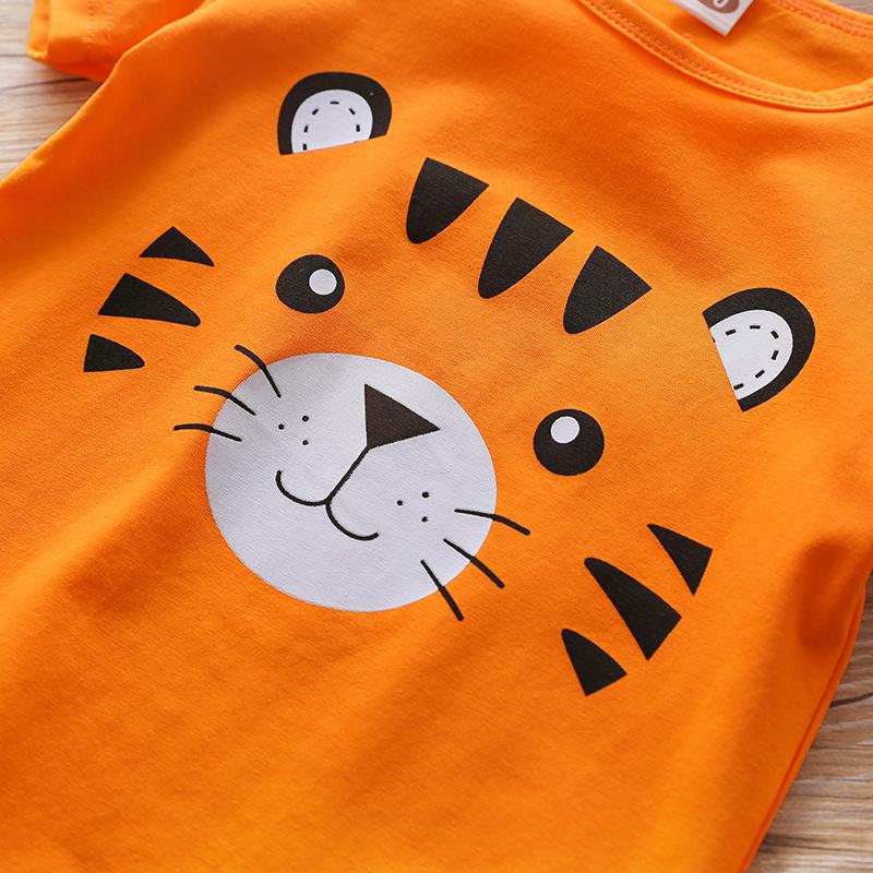 Grow Boy Tiger Top & Tiger Skin Pattern Shorts - PrettyKid