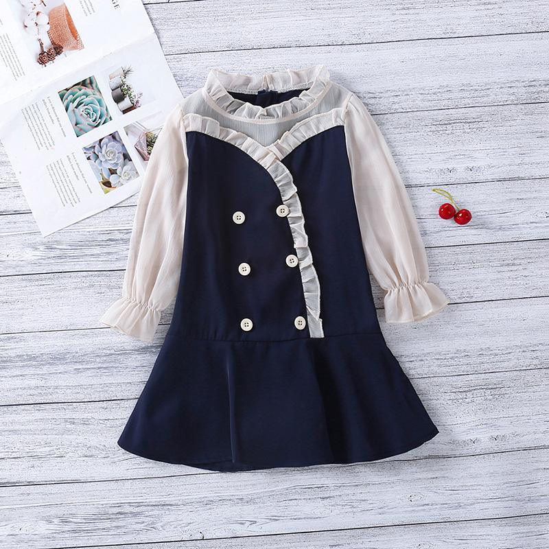 Ruffle Long Sleeve Dress for Toddler Girl - PrettyKid