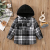 12M-5Y Unisex Toddler Plaid Hooded Single-Breasted Shirt Jackets Wholesale Toddler Clothes - PrettyKid